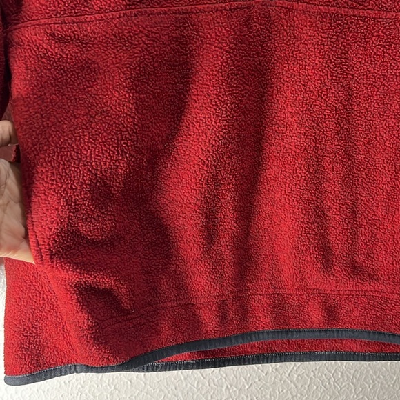 Patagonia Synchilla fleece pullover sweater pockets half zip red medium - Picture 5 of 8